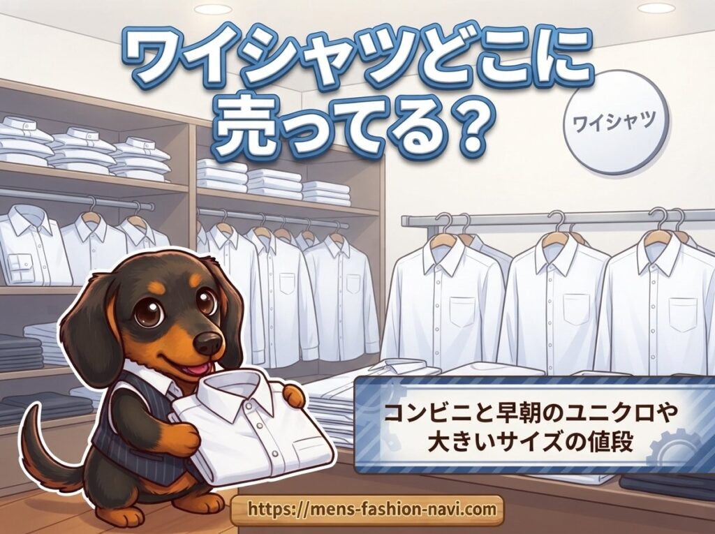 【ワイシャツどこに売ってる？】コンビニと早朝のユニクロや大きいサイズの値段