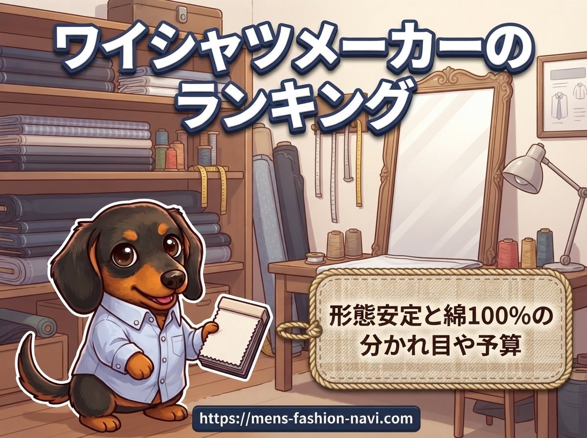【ワイシャツメーカーのランキング】形態安定と綿100%の分かれ目や予算