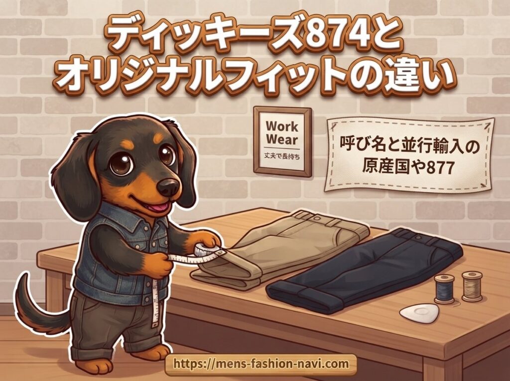 【ディッキーズ874とオリジナルフィットの違い】呼び名と並行輸入の原産国や877