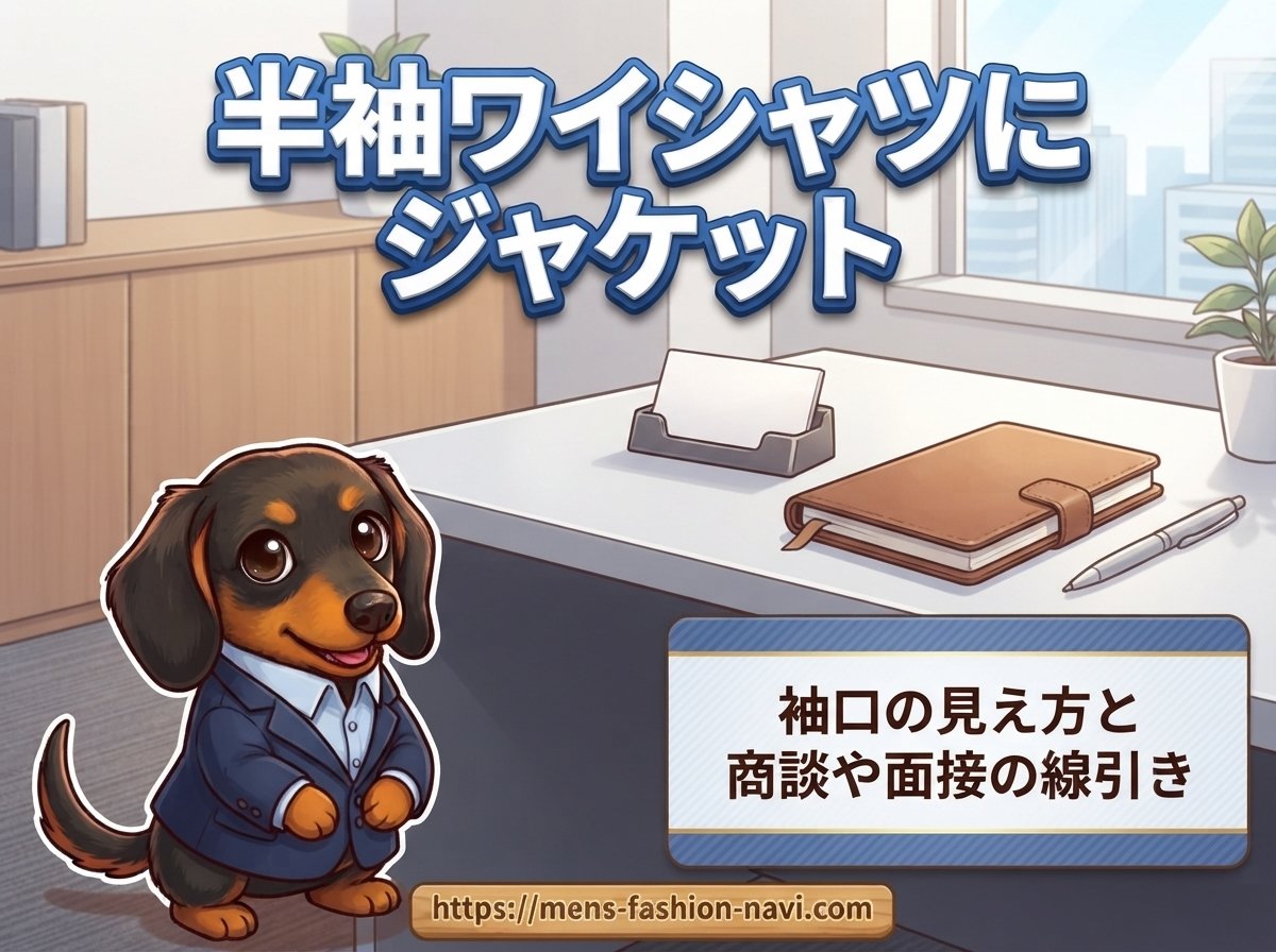 【半袖ワイシャツにジャケット】袖口の見え方と商談や面接の線引き