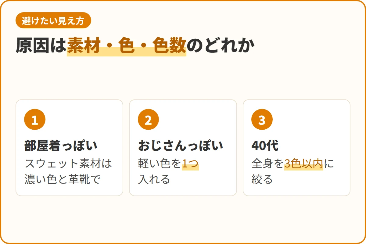 原因は素材・色・色数のどれか