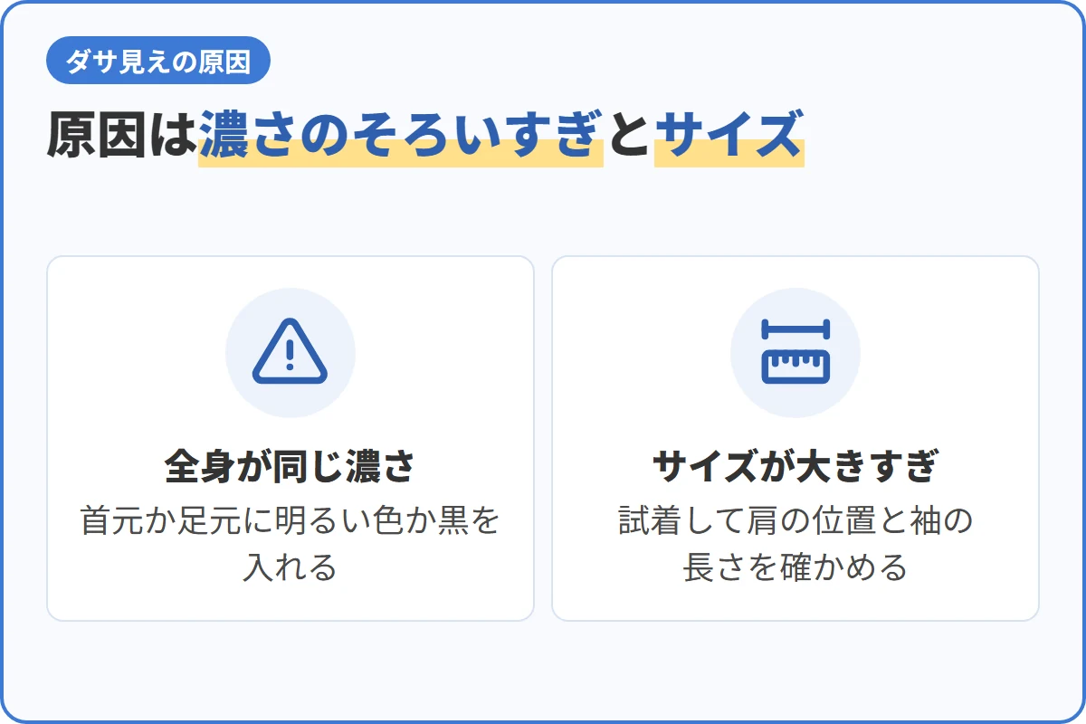 原因は濃さのそろいすぎとサイズ