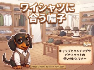 【ワイシャツに合う帽子】キャップとハンチングやパナマハットの使い分けとマナー
