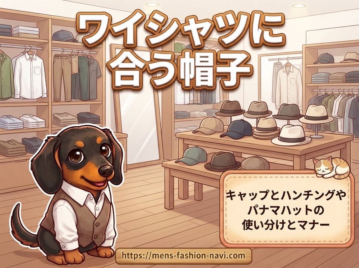 【ワイシャツに合う帽子】キャップとハンチングやパナマハットの使い分けとマナー