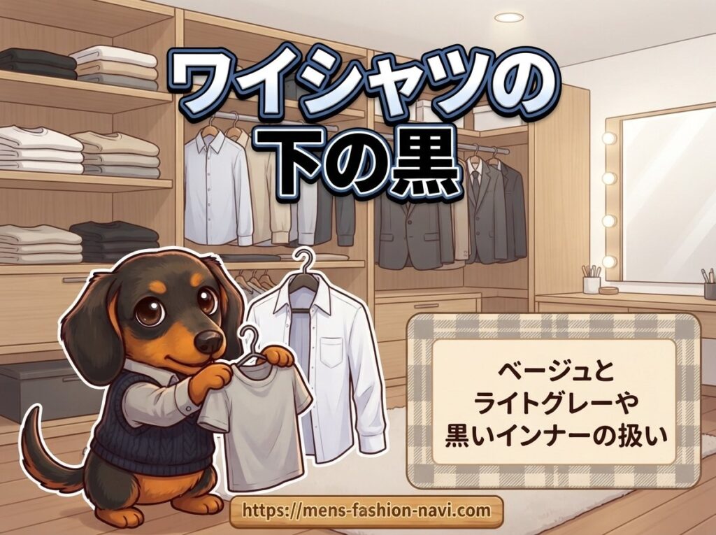 【ワイシャツの下の黒】ベージュとライトグレーや黒いヒートテックの扱い